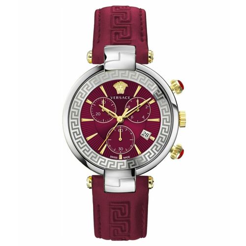 Đồng Hồ Versace Chính Hãng Nữ VE2M00821 Revive Chronograph Red Leather Ladies Watch