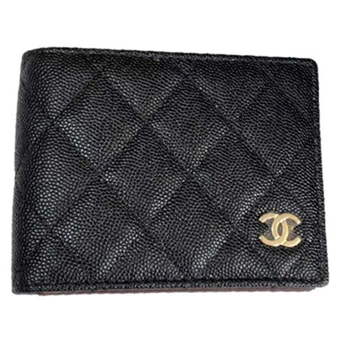 Ví Gập Chanel Simple Logo Bi-Fold Wallet Màu Đen