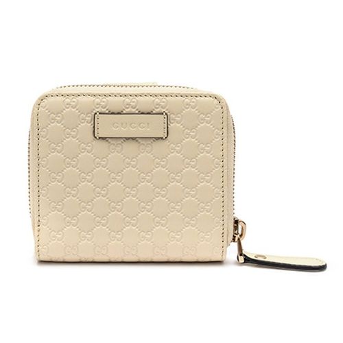 Ví Gucci Micro GG Guccissima Leather Small Bifold Wallet 449395 Màu Trắng