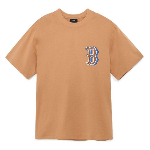 Áo Phông MLB Overfit Monotive Boston Red Sox Tshirt 3ATSM3033-43SAS Màu Nâu