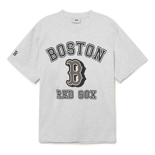 Áo Phông MLB Varsity Overfit Boston Red Sox Tshirt 3ATSV0233-43MGL Màu Xám
