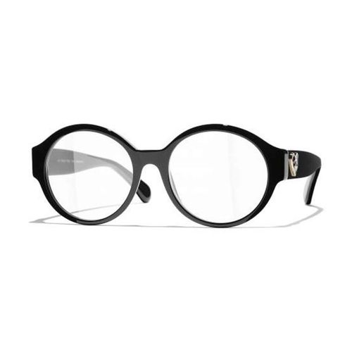 Kính Mắt Cận Chanel Round Eyeglasses CH3437 C501 Màu Đen