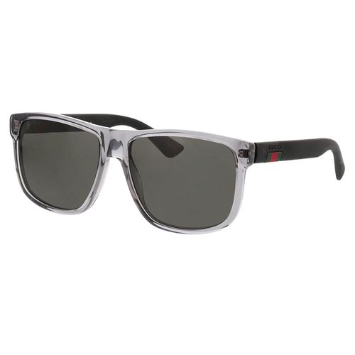Kính Mát Nam Gucci Grey Rectangular Polarized Men's Sunglasses GG0010S 004 58 Màu Xám Đen