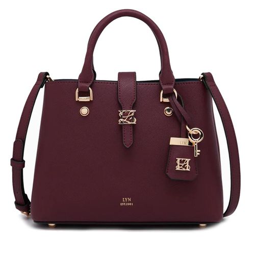 Túi Đeo Chéo Lyn College Top Handle S Handbags LL23CBF029 Màu Đỏ Mận