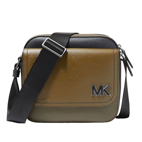 Túi Đeo Chéo Michael Kors MK Men's Hudson Color-Blocked Leather Messenger Bag 33H1LHDM2X Màu Olive
