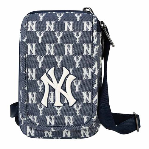 Túi Đeo Chéo MLB Monogram New York Yankees Crossbody Bag 32BGDD011-50N Màu Xanh Denim