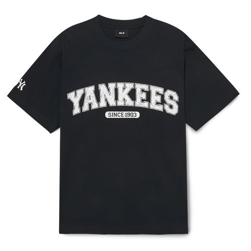 Áo Phông MLB Varsity Logo Overfit New York Yankees Tshirt 3ATSV0633-50BKS Màu Đen
