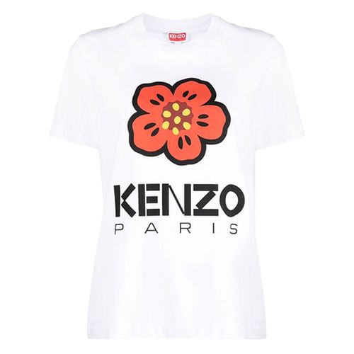 Áo Phông Nữ Kenzo Boke Flower Loose Tshirt FD52TS0394SO 01 Màu Trắng Size M