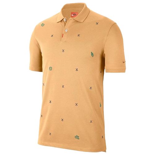Áo Polo Unisex Nike Jumping Pattern Embroidery Short Sleeve Shirt CI9772 251 Màu Vàng Cam Size M