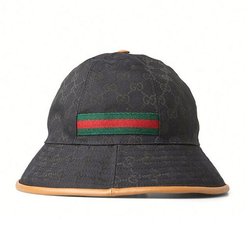 Mũ Gucci GG Monogram Bucket Hat In Black 722377 4HAT8 Màu Đen