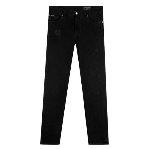 Quần Jeans Nam Dolce & Gabbana D&G Black With Tag Silver Regular Fit GYJCCD G8HO1 S9001 Màu Đen Size 50