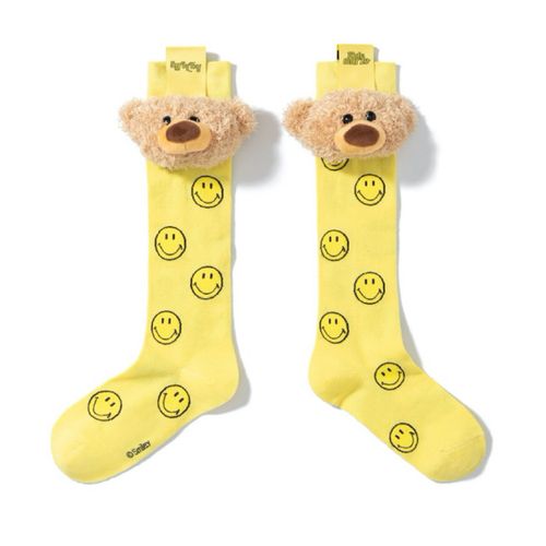 Tất 13 De Marzo Allover Smiley Palda Bear Head Socks Yellow FR-JX-156 Màu Vàng
