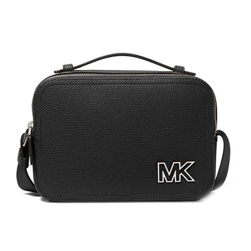 Túi Đeo Chéo Nam Michael Kors MK Cooper Pebbled Leather Crossbody Bag 37F2LCOL6L Màu Đen