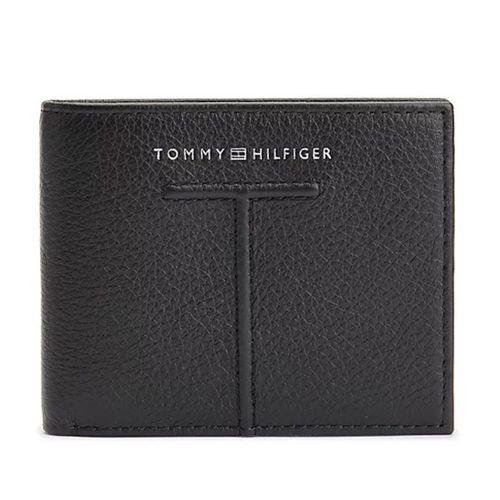 Ví Nam Tommy Hilfiger Pebble Grain Leather Mini Card Wallet AM0AM10610_BDS Màu Đen