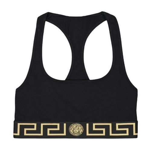 Áo Ngực Nữ Versace Bra Medusa Black With Logo Printed AUD01039 A23274 A1008 Màu Đen Size S