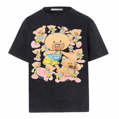 Áo Phông 13 De Marzo Collective Bear Sketch T-Shirt Wash Black FR-JX-531 Màu Đen Size S
