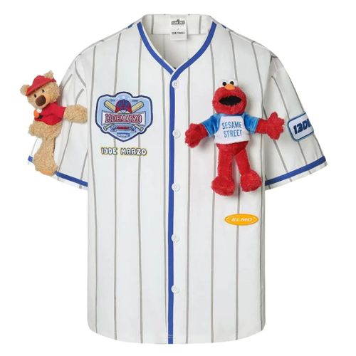 Áo Phông 13 De Marzo Elmo Baseball T-Shirt FR-JX-875 Màu Trắng Size S