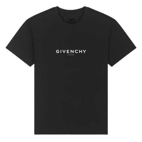 Áo Phông Nữ Givenchy Black With Logo Printed Tshirt H15275/NERO Màu Đen