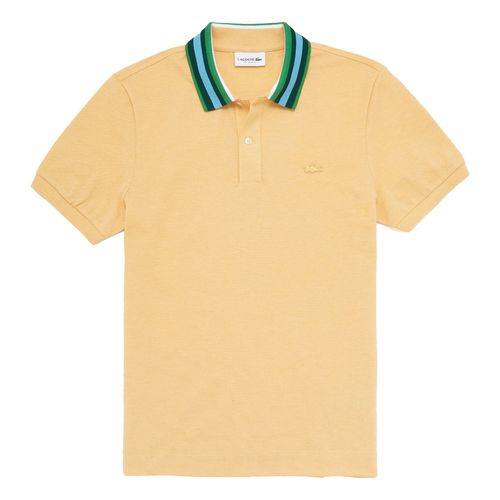 Áo Polo Nam Lacoste Men’s Regular Fit Striped Collar Cotton Piqué PH8061 QYW Màu Vàng Size 5