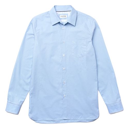 Áo Sơ Mi Nam Lacoste Textured Cotton Shirt CH6394 PNE Màu Xanh Blue Size 40