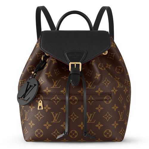 BaLo Nữ Louis Vuitton LV Montsouris BB Backpack Monogram Nâu Đen Canvas Best Quality M45515 Màu Nâu Đen
