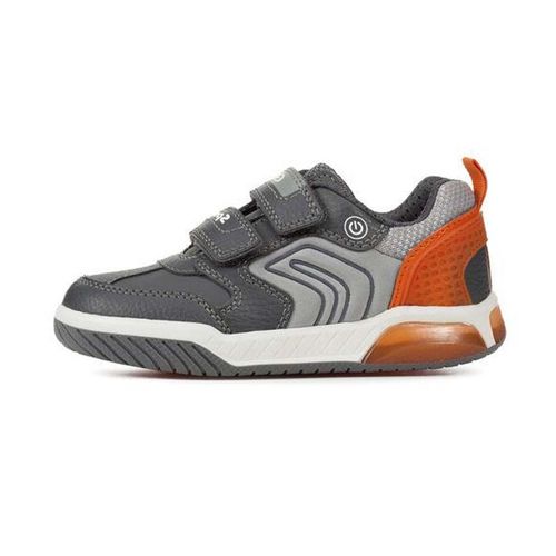 Giày Sneakers Bé Trai GEOX J Inek B. D - Tumb.Syn+Text Màu Xám Phối Cam Size 30