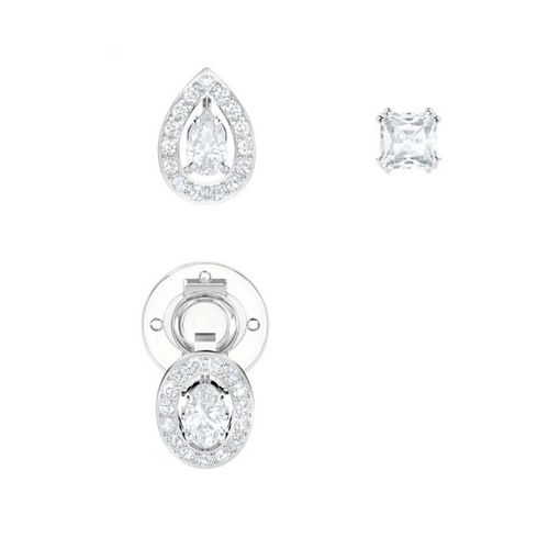 Khuyên Tai Nữ Swarovski Attract Pierced Earrings White, Rhodium Plating 5410284 Màu Bạc