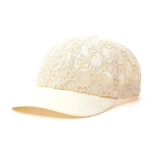 Mũ Nữ Gucci GG Embroidered Baseball Hat In White Màu Trắng Kem