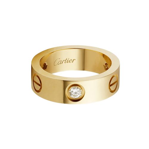 Nhẫn Nam Cartier Love Wedding Band 3 Diamonds B4032400 Màu Vàng Gold (Chế Tác)