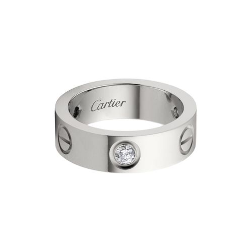 Nhẫn Nữ Cartier Love Wedding Band 3 Diamonds B4032500 Màu Vàng Trắng (Chế Tác)