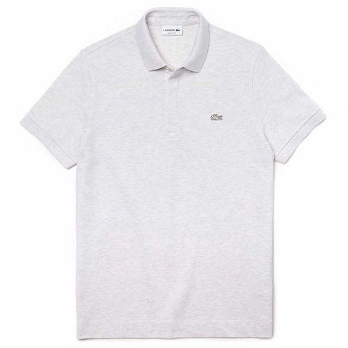 Áo Polo Nam Lacoste Paris Shirt Regular Fit Stretch Cotton White PH5522-HT1 Màu Trắng Xám Size 3