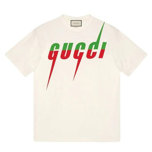 Áo Thun Gucci  With Gucci Blade Print T-Shirt Màu Trắng