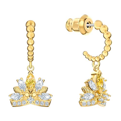 Khuyên Tai Nữ Swarovski Bee A Queen Gold Tone-Plated Crystal Earrings 5490439 Màu Vàng Gold