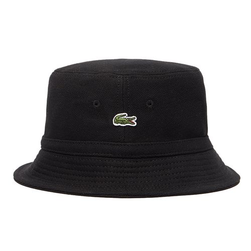 Mũ Lacoste Pique Bucket Hat In Black For Màu Đen