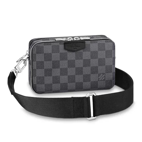 Túi Nam Louis Vuitton Alpha Wearable Wallet Black M80741  LUXITY