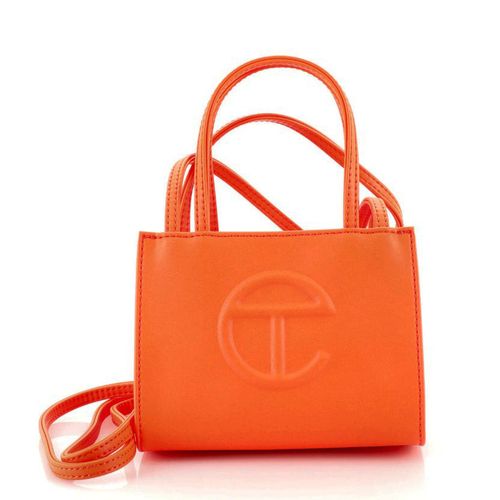 Túi Xách Tay Nữ Telfar Shopping Tote Faux Leather Small Orange Màu Cam