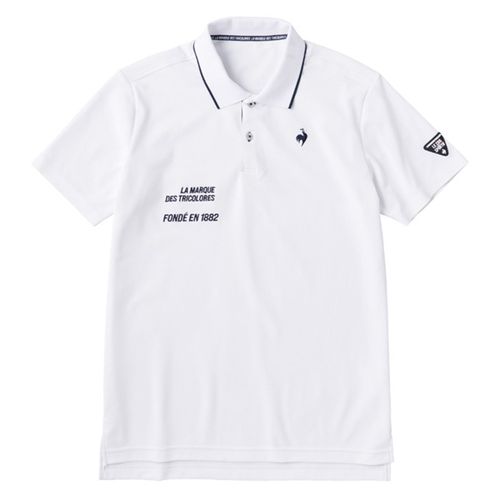 Áo Polo Nam Le Coq Sportif Golf Men's Short Sleeve Shirt QGMVJA03 Màu Trắng