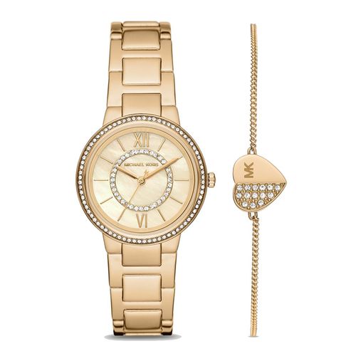 Đồng Hồ Nữ Michael Kors Gabbi Gold-Tone Watch And Bracelet Gift Set MK1031 Màu Vàng Gold