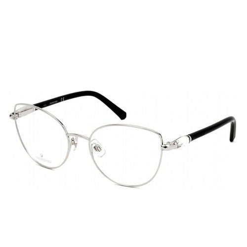 Gọng Kính Nữ Swarovski Cat Eye Metal Eyeglasses SK5340 016 Màu Đen/Bạc