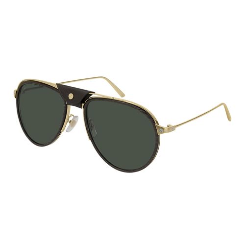 Kính Mát Nam Cartier Sunglasses CT0098SA 002 Màu Vàng