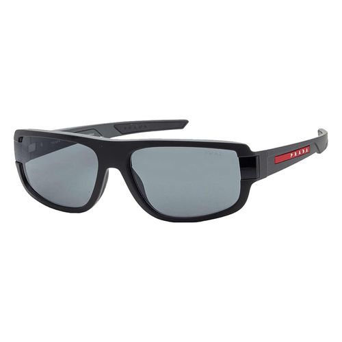 Kính Mát Nam Prada Men Linea Rossa 66mm Grey Rubber Sunglasses PS03WS-UFK07G-66 Màu Xám Đen