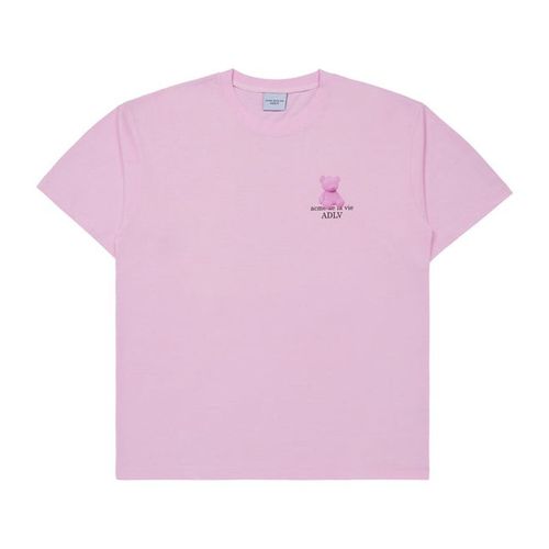 Áo Phông Acmé De La Vie  ADLV Fuzzy Bear Short Sleeve T-Shirt Light Pink Màu Hồng Size 1