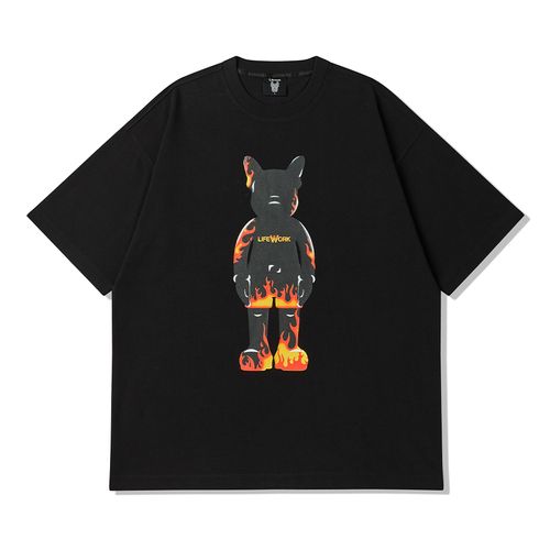 Áo Phông LifeWork Flame Figure Short-Sleeved T-Shirt LW232TS418 Màu Đen