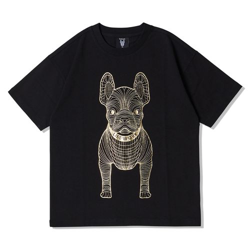 Áo Phông LifeWork Gold Silver Dog Short-Sleeved T-Shirt LW235TS299 Màu Đen Size XS