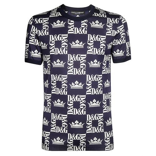 Áo Phông Nam Dolce & Gabbana  D&G T-shirt G8HI7T FS77C Màu Xanh Navy Size 48