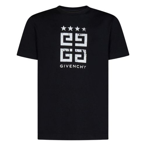 Áo Phông Nam Givenchy Black With Logo Printed Tshirt BM716G3YEL/1 Màu Đen