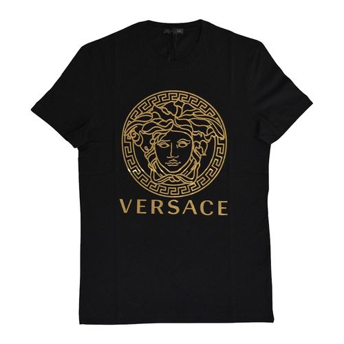 Áo Phông Nam Versace Logo Medusa T-Shirt VERSACE A89497S Màu Đen Size M