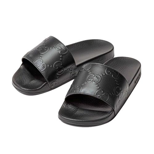 Dép Nam Gucci Men's GG Slide Sandal 681880 UUU00 100 Màu Đen Size 39