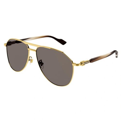 Kính Mát Nam Gucci GG1220S - 002 Gold Sunglasses Man Màu Nâu Vàng