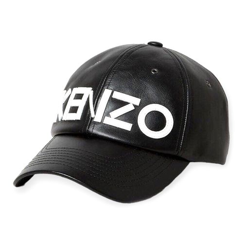 Mũ Kenzo Leather Cap With Logo KZ5014 Màu Đen